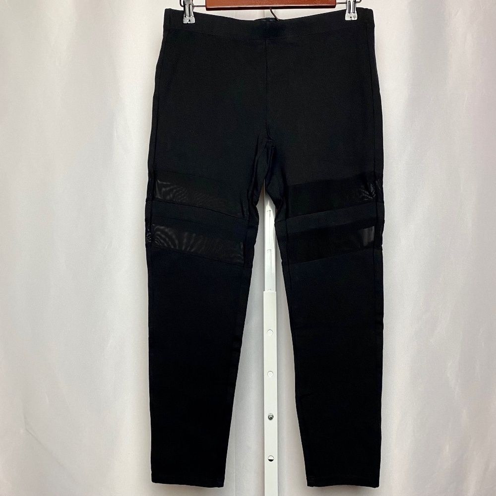 Celebrity Pink Womenʻs Black Mesh Accent Leggings Large